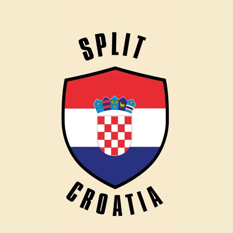 Geteilter Kroatien-Schild