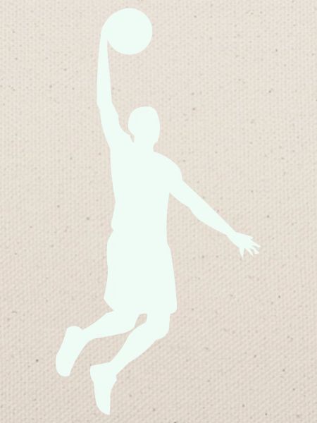Dunkende Basketball-Silhouette