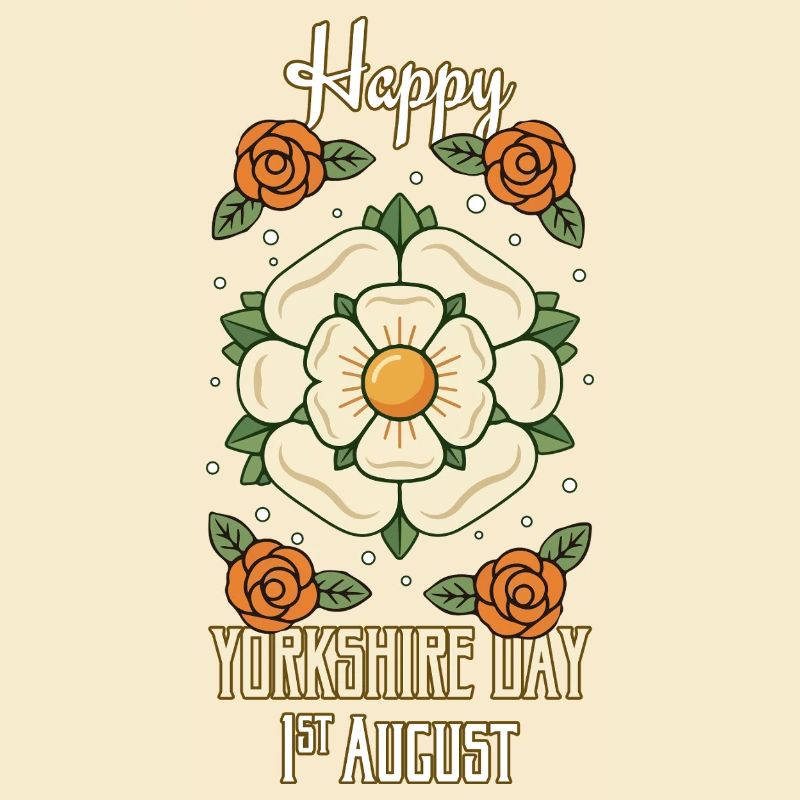 Joyeuse Journée du Yorkshire 1er août Symbole du Yorkshire