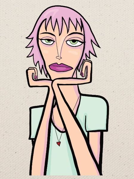 melancholische Frau