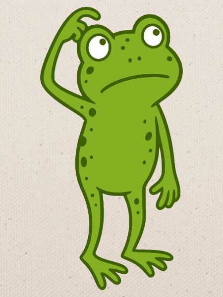 Frosch verwirrt 