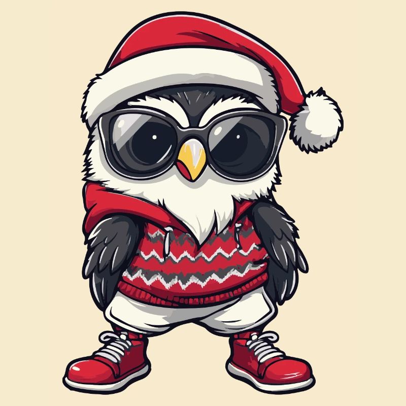 Eule Weihnachten X-Mas