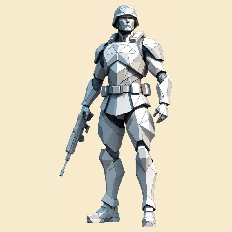 Soldat - Low Poly Army Design