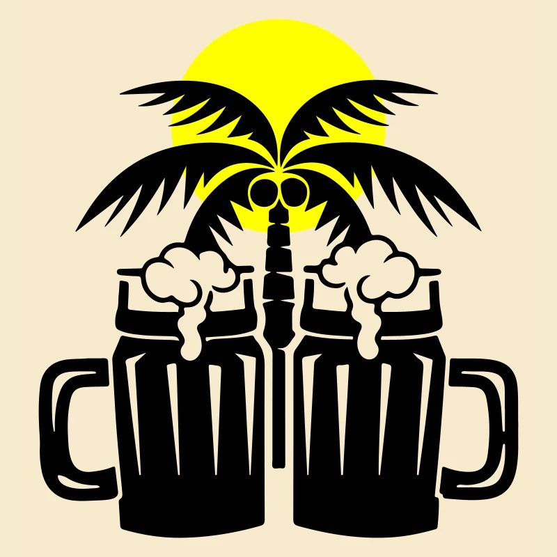 Beer Beach Palm Trees Island