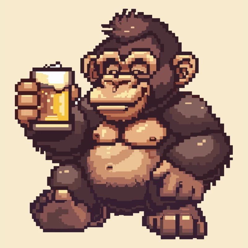 Gorilla Beer Pixel