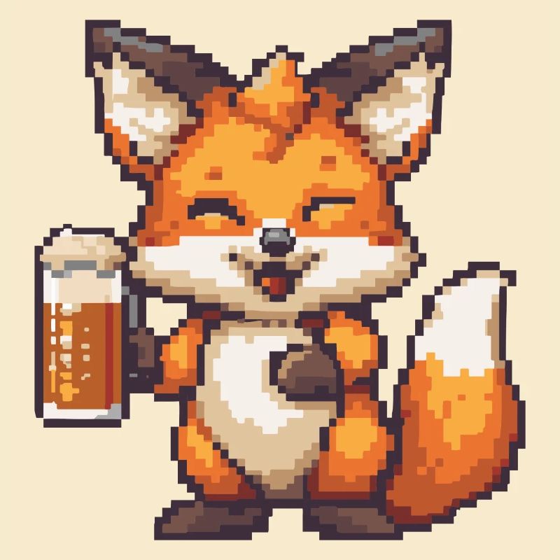 Fox bière pixel