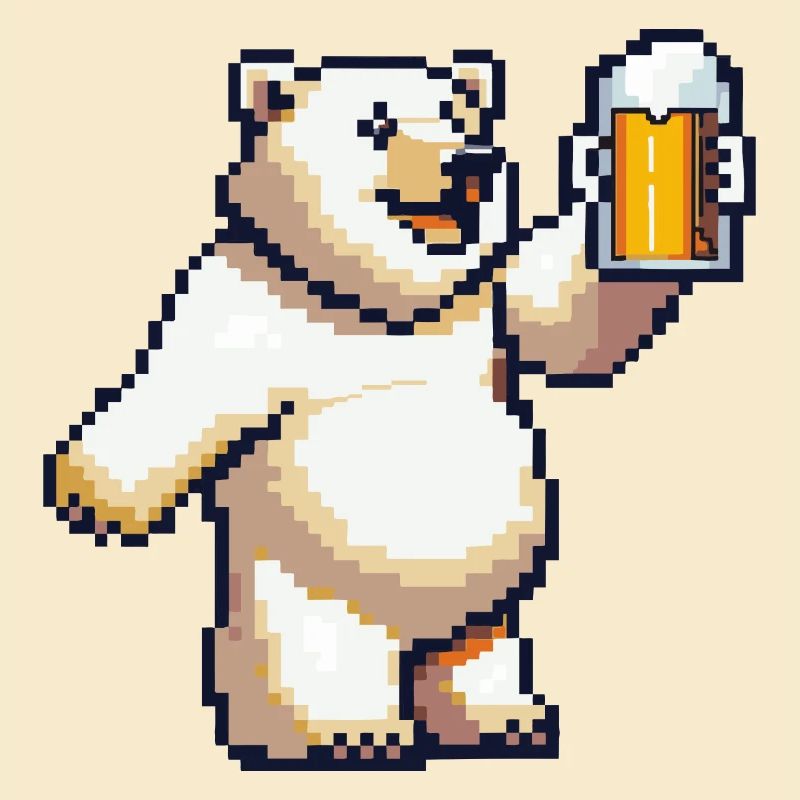 Eisbär Bier Pixel