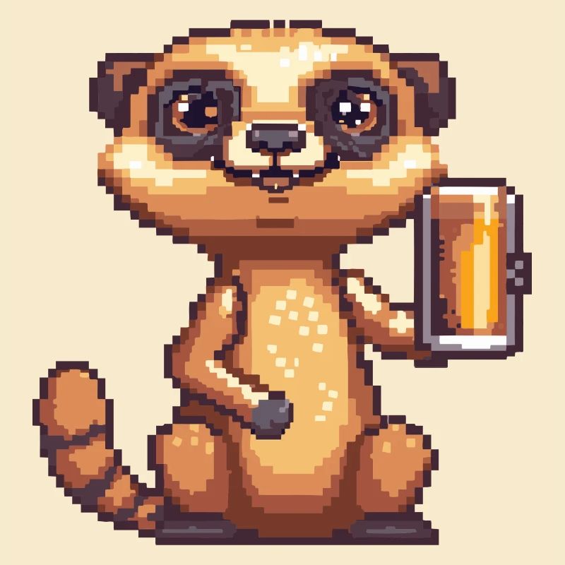 Suricate Bière Pixel
