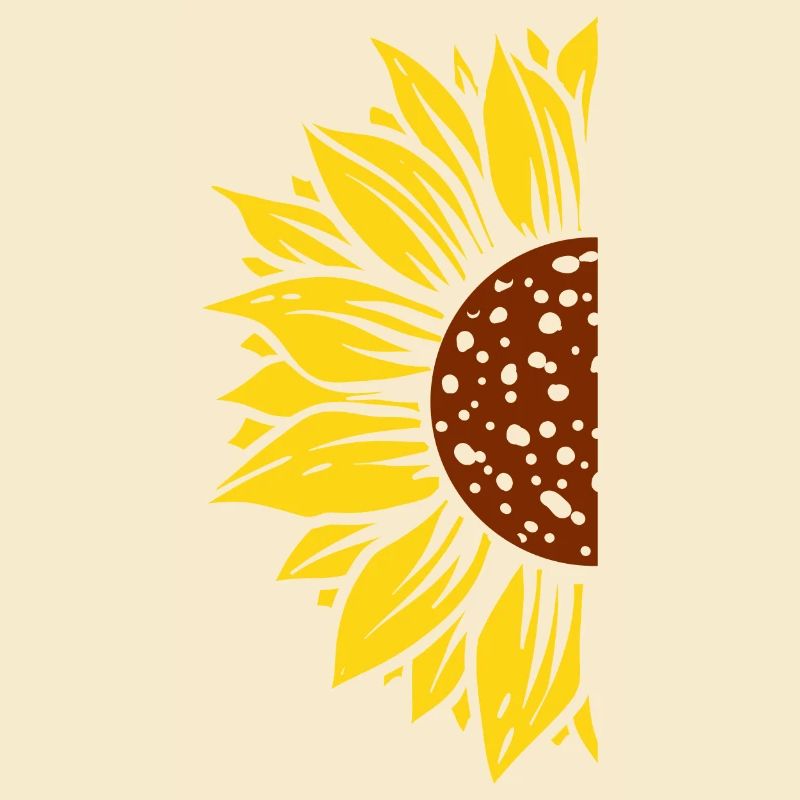 Halbe Sonnenblume