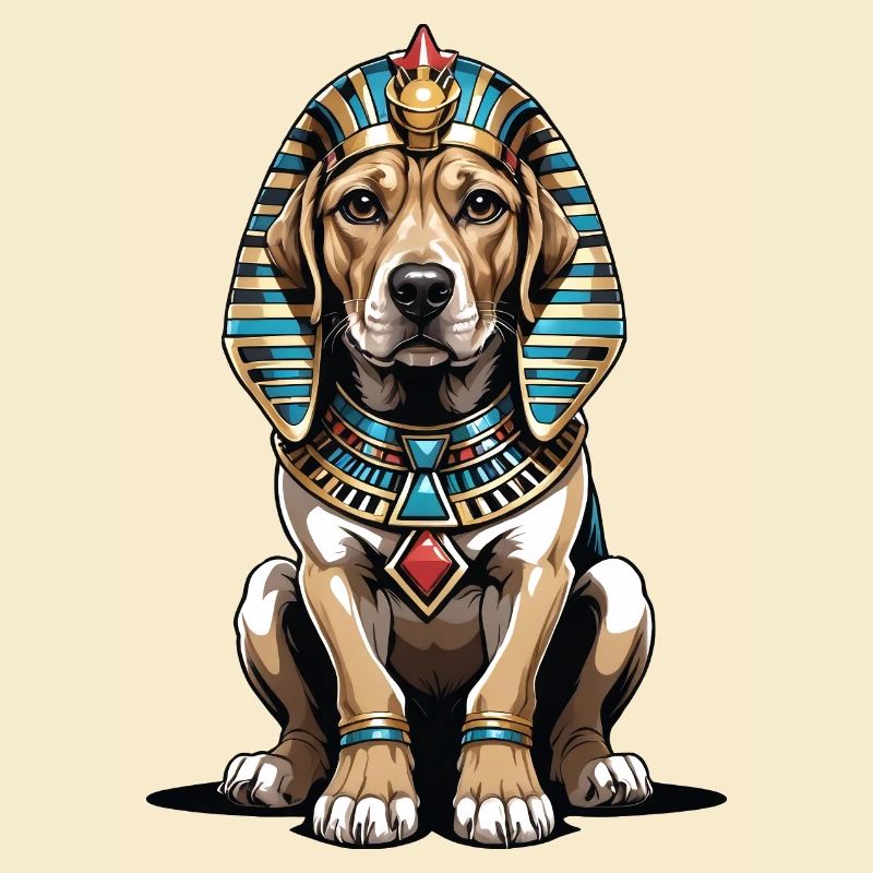 Chien Pharaon Chien Égypte Pyramide Cadeau