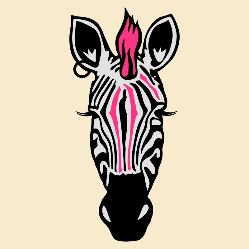 Zebra Punk mit Ohrring