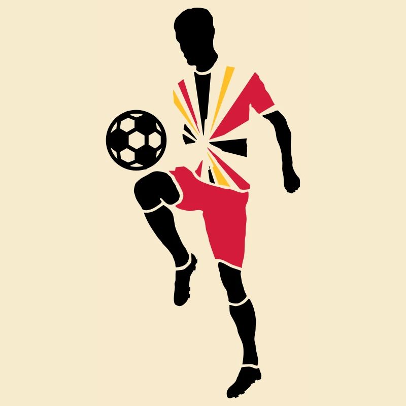 Soccer player with soccer ball
