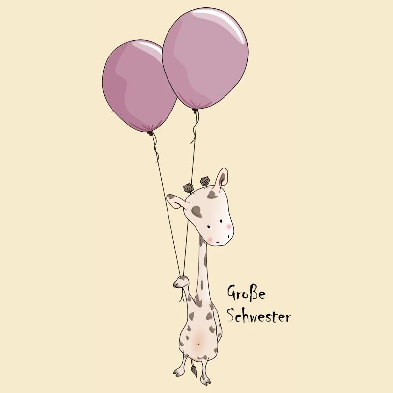 Niedliche Giraffe große Schwester