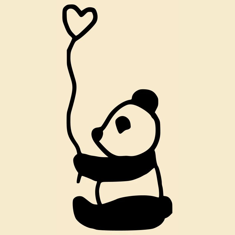 süßer Panda voller Liebe