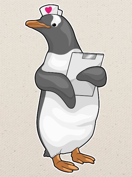 Pinguin Krankenschwester 