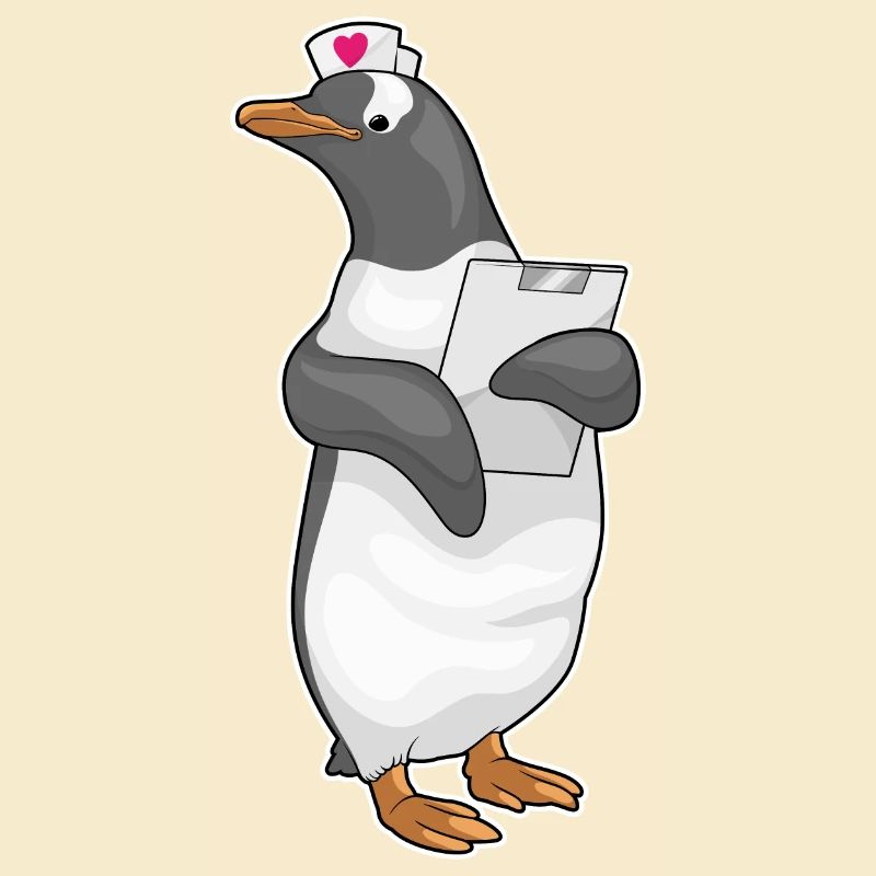Pinguin Krankenschwester Stethoskope