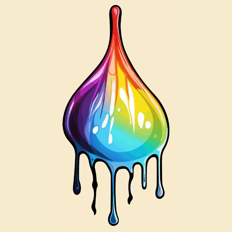 Regenbogen Farbtropfen