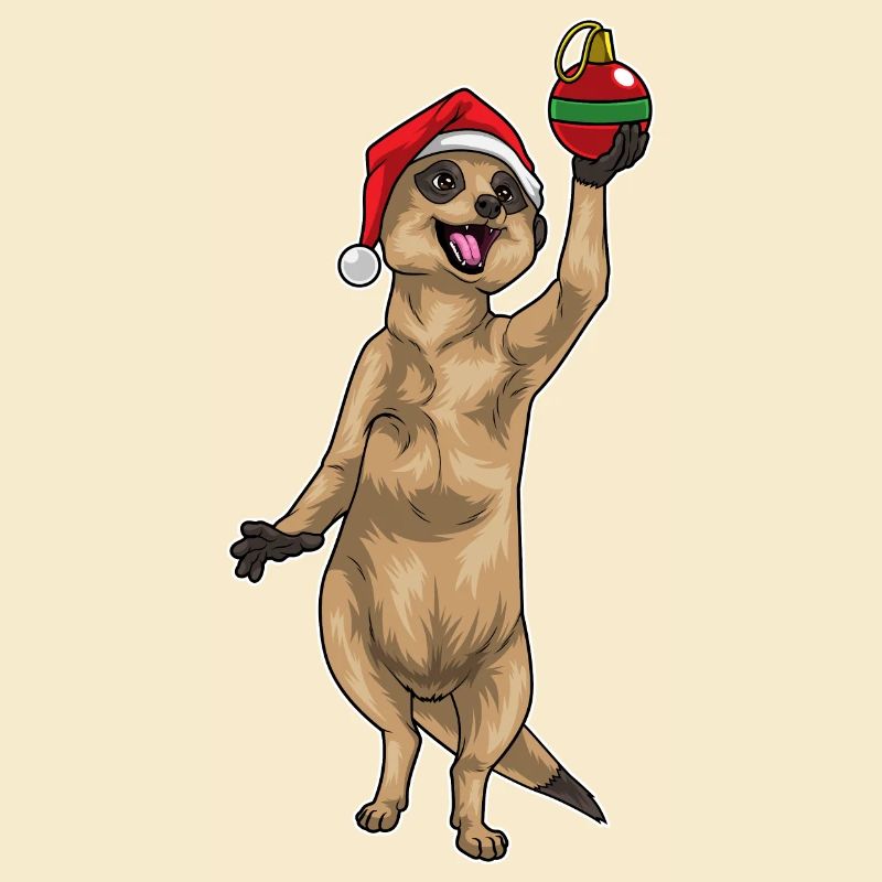 Erdmännchen Weihnachten Weihnachtskugel