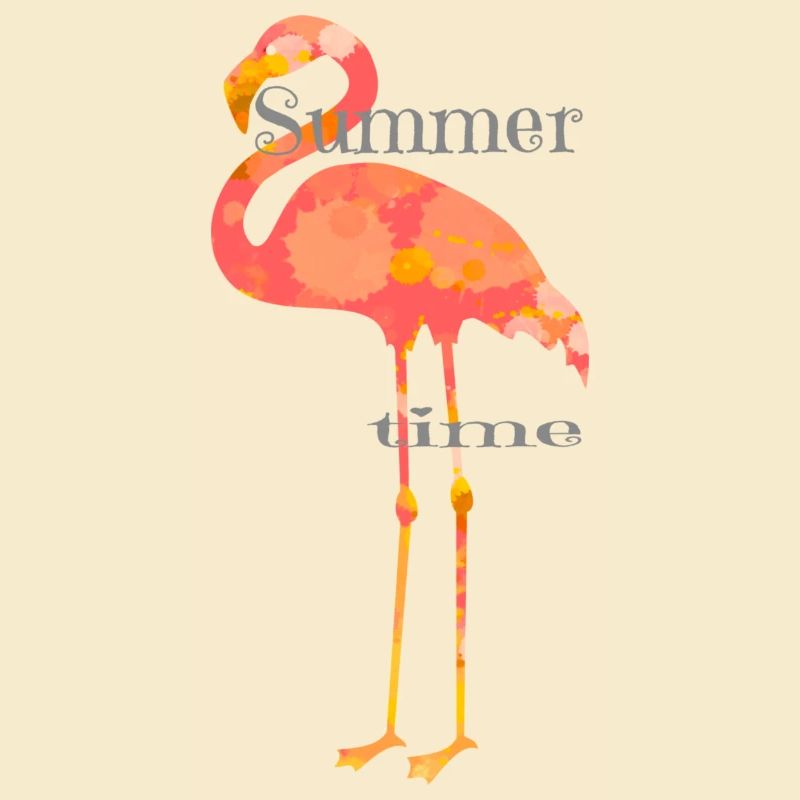 Flamingo Design mit Schrift