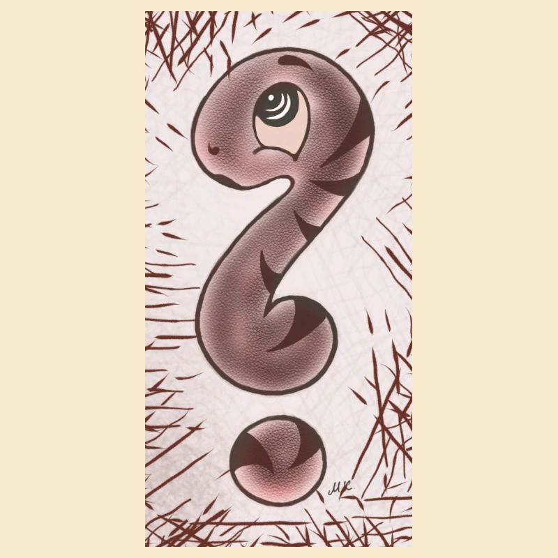 Point d’interrogation serpent brun étroit