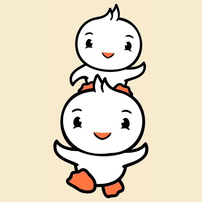 2 Canards Papa Bébé Enfant Piggyback Running Head Fun