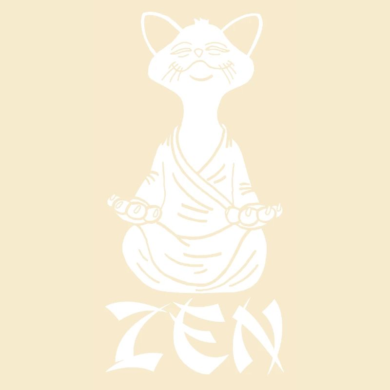 Zen White Cat