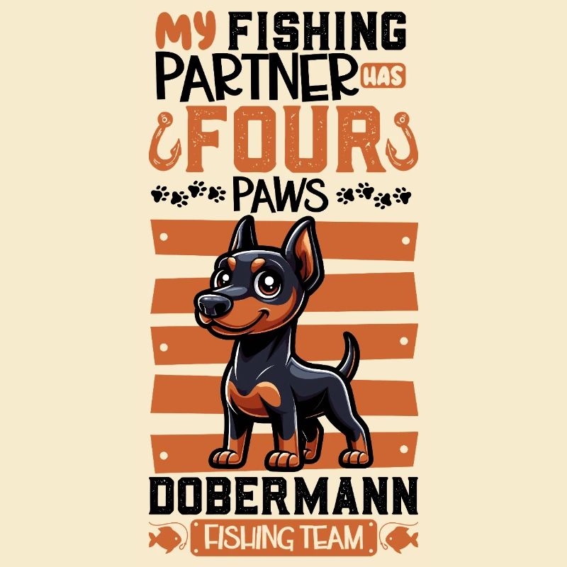 Angeln und Dobermann