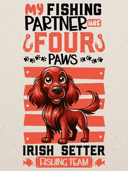 Angeln und Irish Red Setter