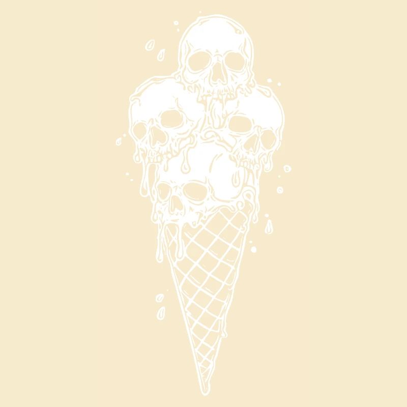 Skelett-Eiscreme Kunst