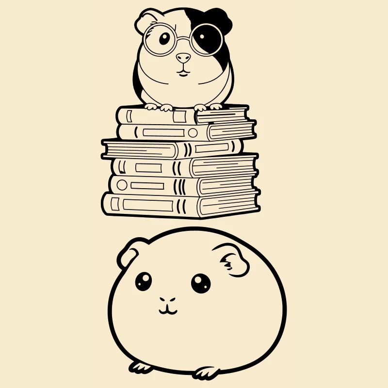 Meerschweinchen Bücher Nerd