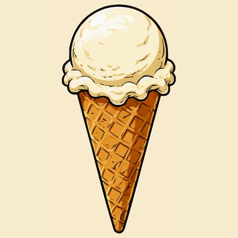 Vanille Eis Kugel