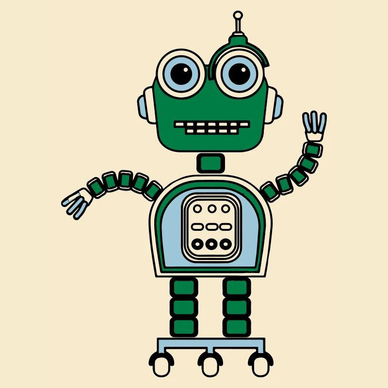 Robot mignon de bande dessinée