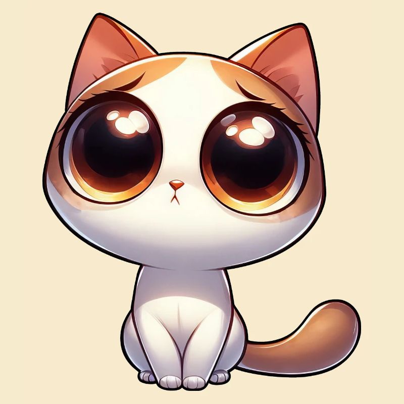 Chat timide mignon en mode mendicité