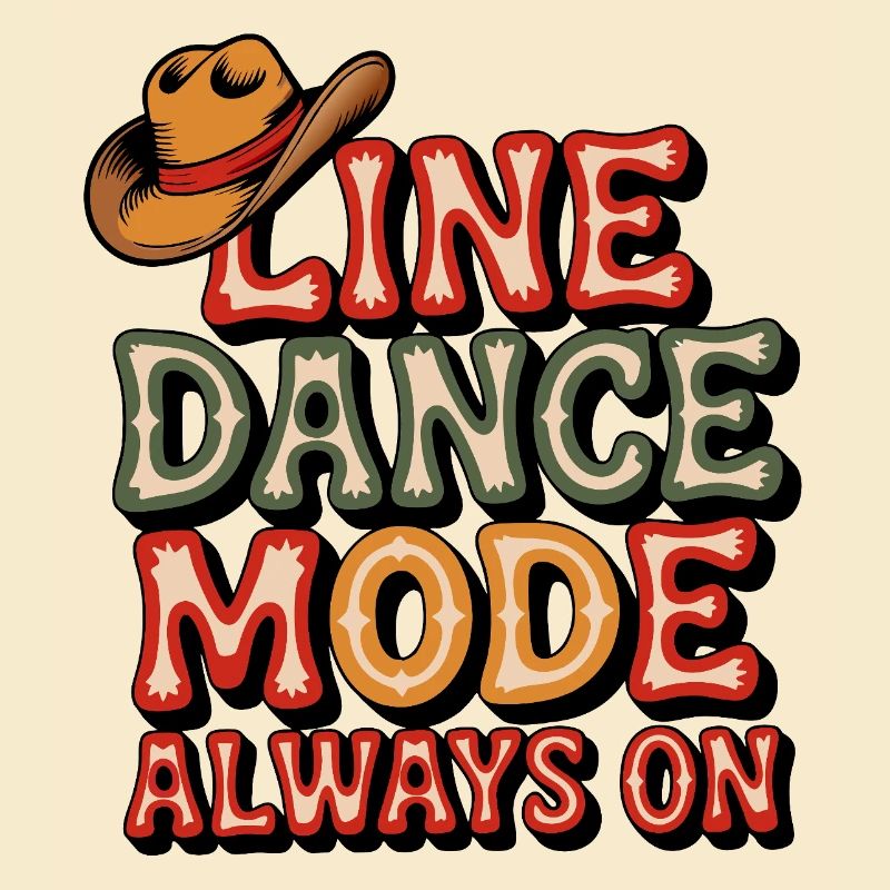 Immer im Line Dance Modus buntes LInedance Design