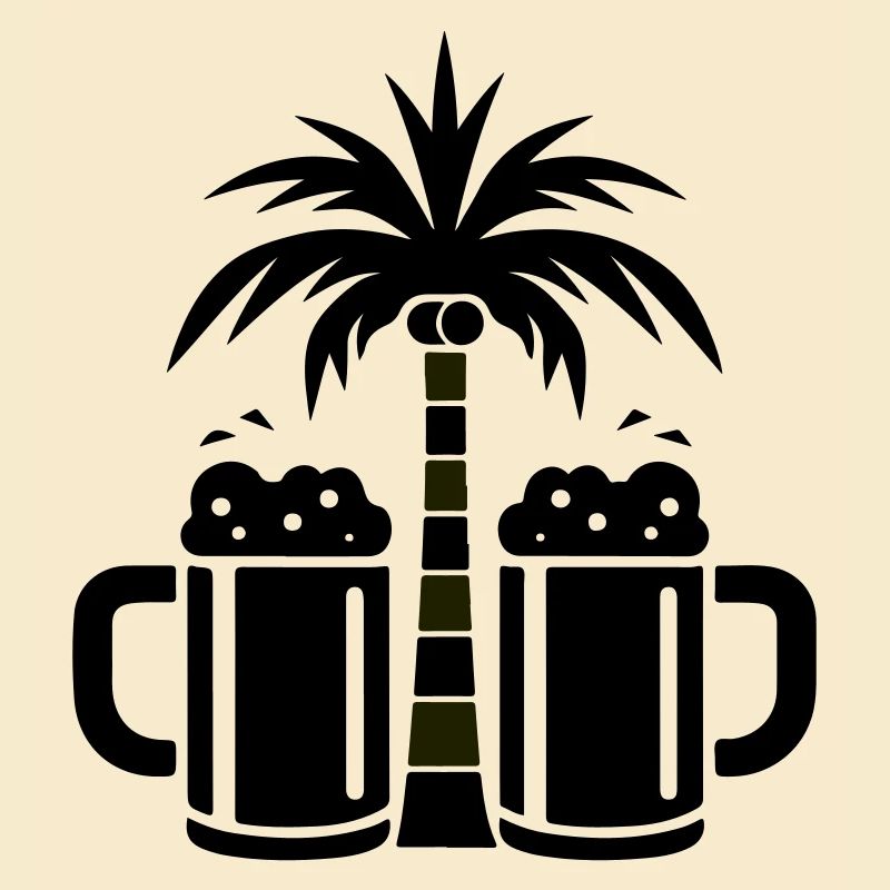 Plage de Beer Palm Trees