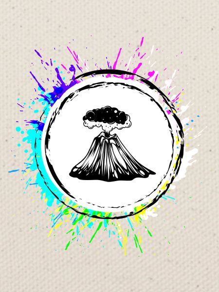 Vulkan icon symbol