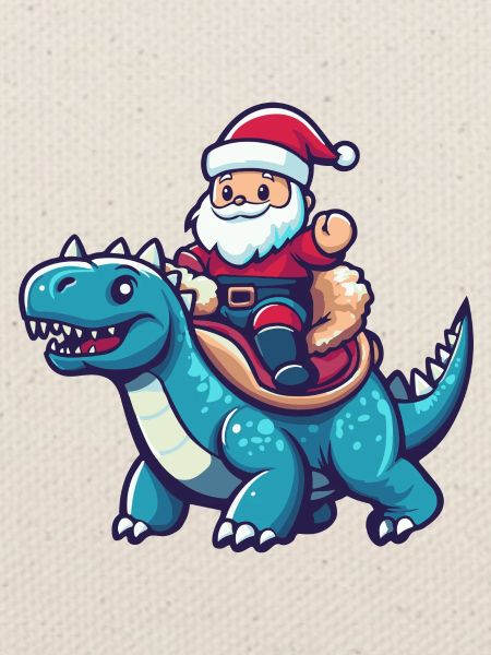 Dinosaurier stegosaurus Weihnachtsmann