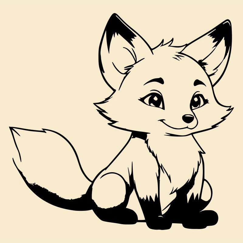 renard mignon comme illustration vectorielle