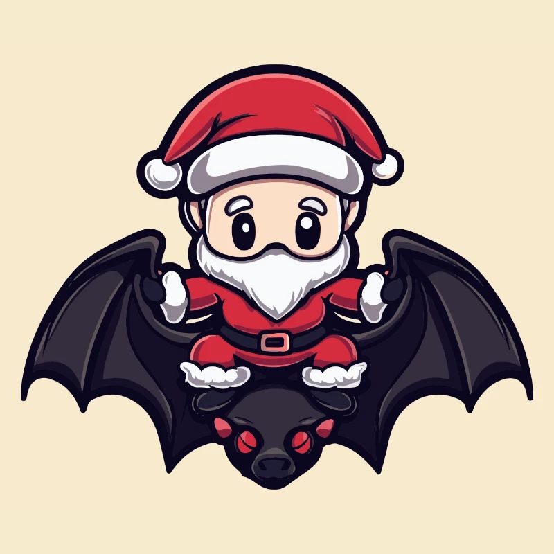 Fledermaus Weihnachtsmann