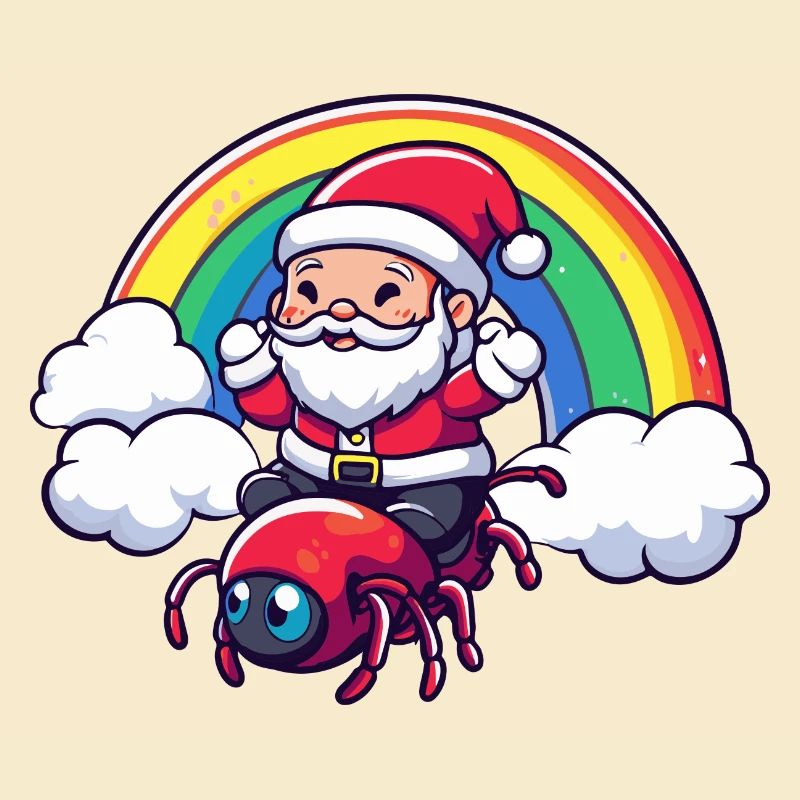 Ameise Weihnachtsmann Regenbogen