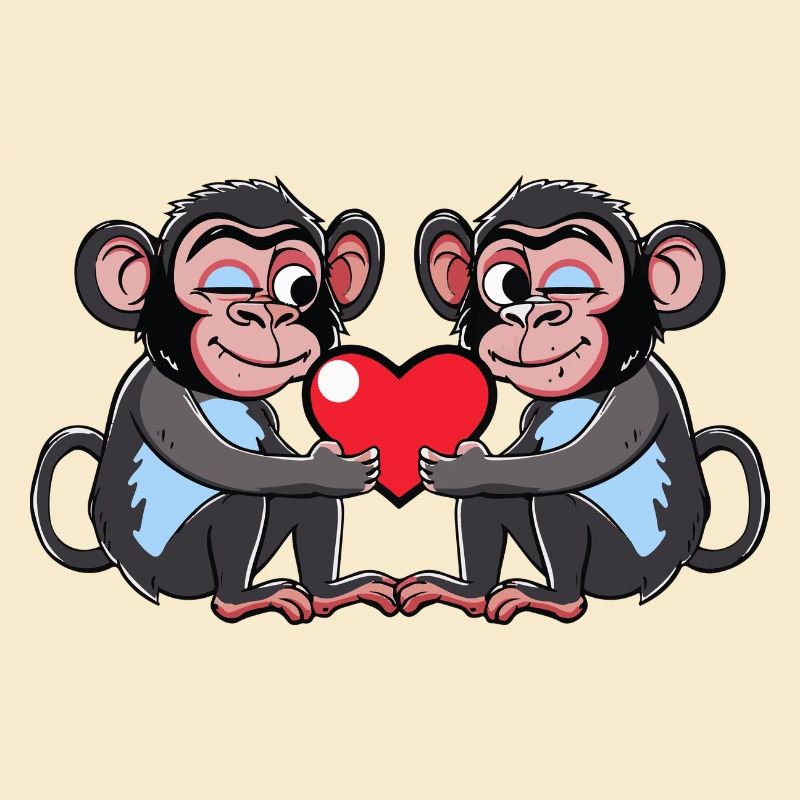 Affe Paar Liebe