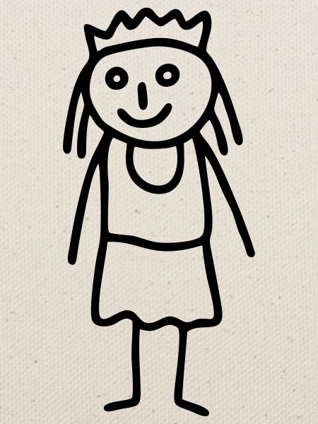Strichmännchen Prinzessin