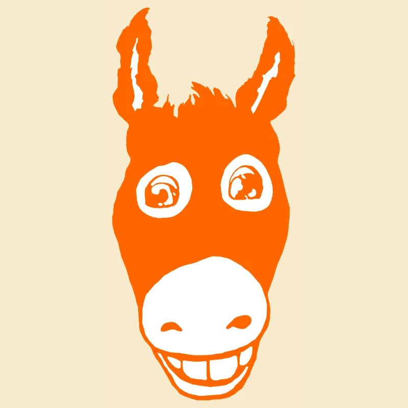 Orange âne souriant