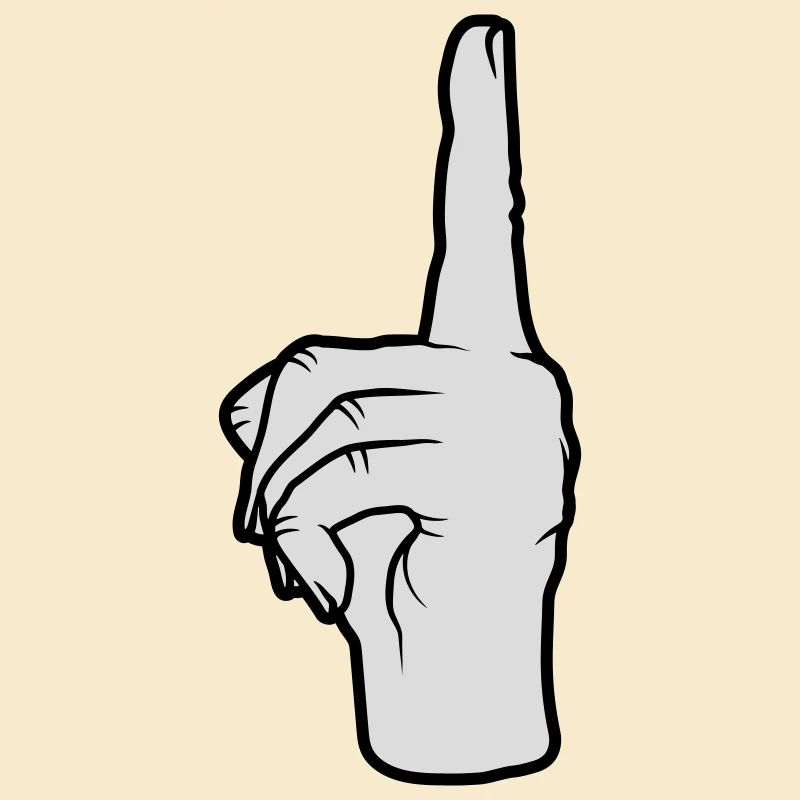 Finger points up