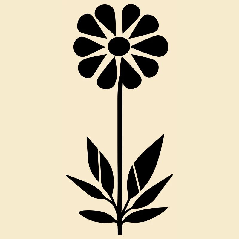 Blume mit Stiel