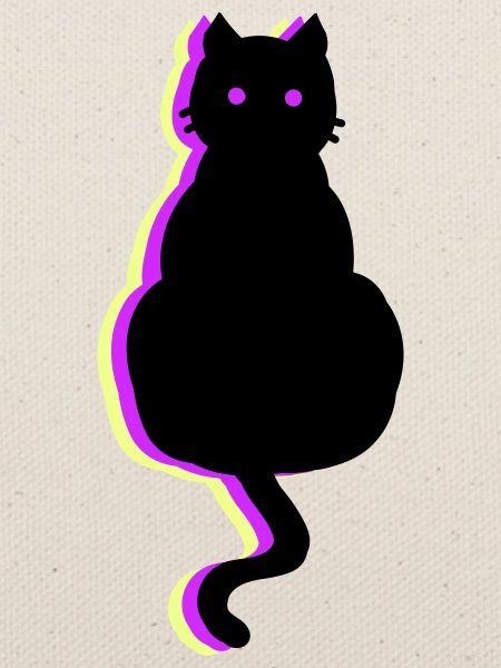 Leuchtkatze pink