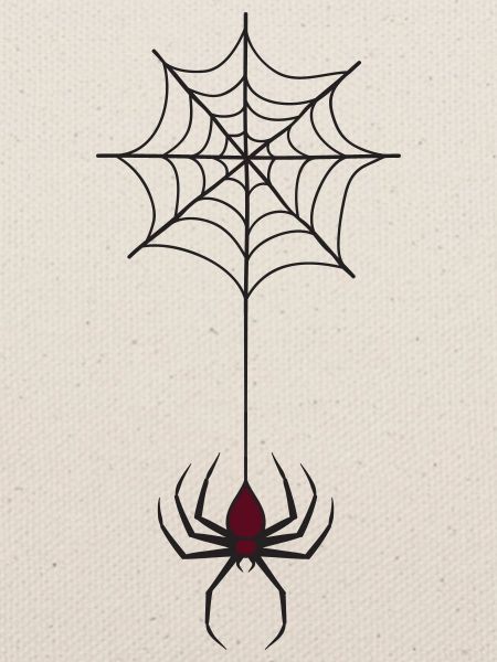 Gruselige Halloween-Spinne im Web 2