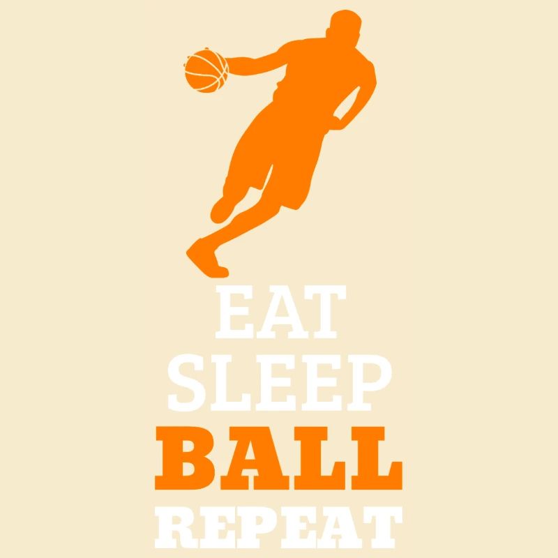 Manger. Dormir. Ballon. Répéter. – Design orange