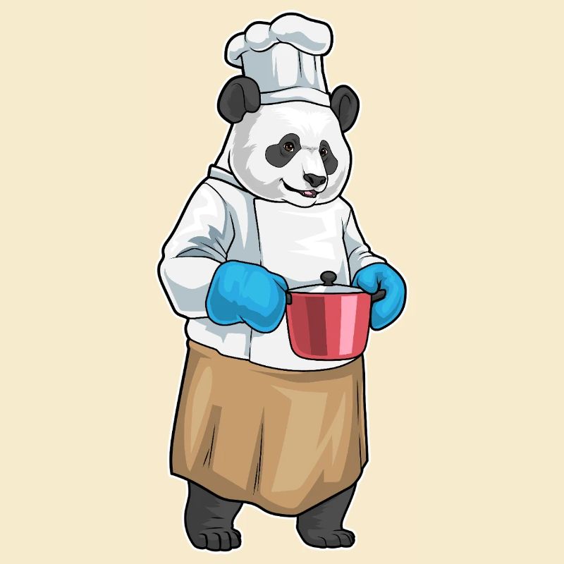 Panda Koch Kochtopf Kochen
