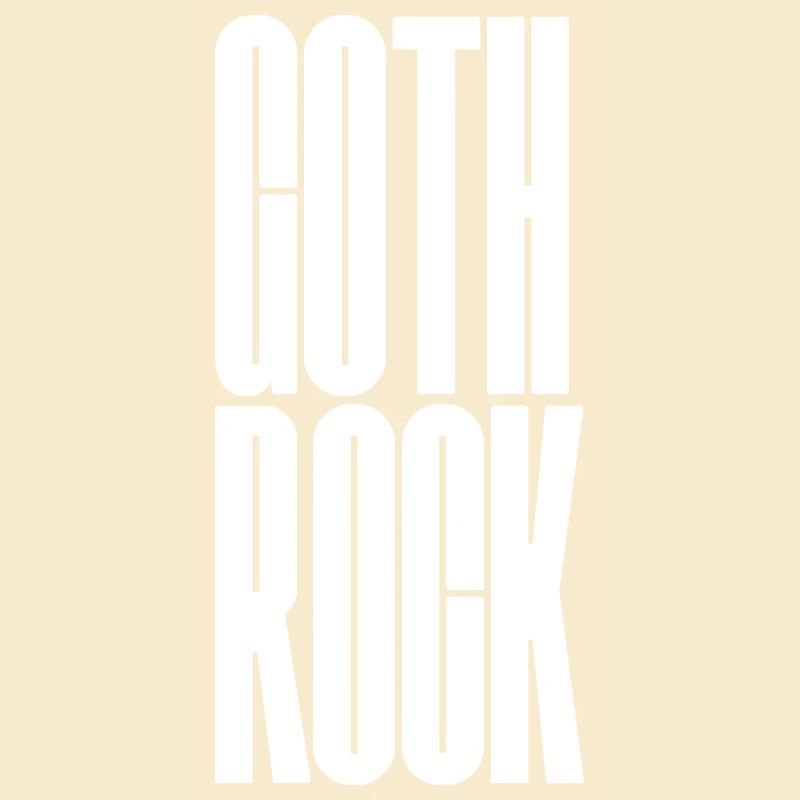Art typographique vertical du goth rock